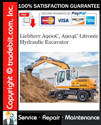 Product picture Liebherr A900C, A904C Litronic Hydraulic Excavator Service Repair Manual Download ★
