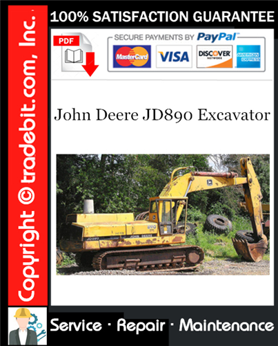 Product picture John Deere JD890 Excavator Service Repair Manual Download ★