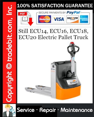 Product picture Still ECU14, ECU16, ECU18, ECU20 Electric Pallet Truck Service Repair Manual Download ★