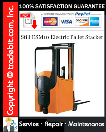 Product picture Still ESM10 Electric Pallet Stacker Service Repair Manual Download ★