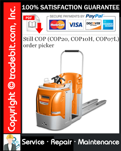 Product picture Still COP (COP20, COP10H, COP07L) order picker Service Repair Manual Download ★