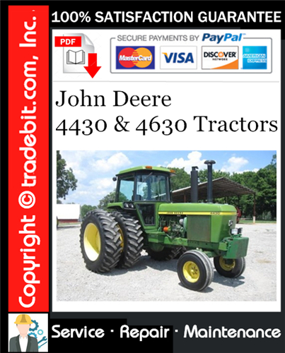 Product picture John Deere 4430 & 4630 Tractors Service Repair Manual Download ★