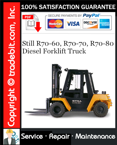 Product picture Still R70-60, R70-70, R70-80 Diesel Forklift Truck Service Repair Manual Download ★