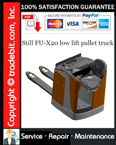Product picture Still FU-X20 low lift pallet truck Service Repair Manual Download ★
