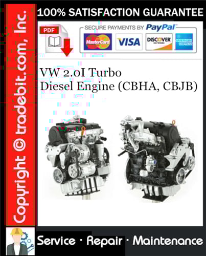 Product picture VW 2.0I Turbo Diesel Engine (CBHA, CBJB) Service Repair Manual Download ★