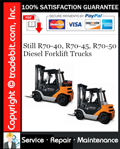Product picture Still R70-40, R70-45, R70-50 Diesel Forklift Trucks Service Repair Manual Download ★