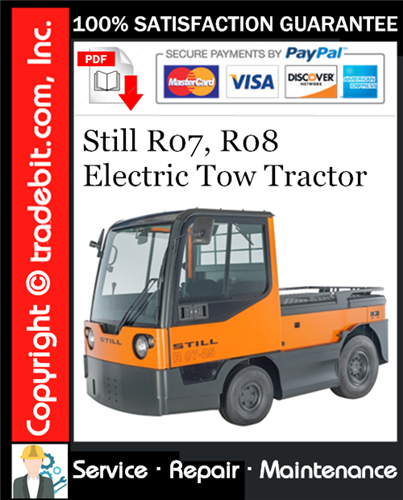 Product picture Still R07, R08 Electric Tow Tractor Service Repair Manual Download ★