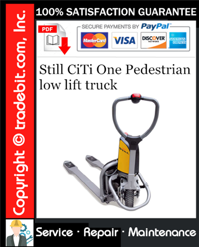 Product picture Still CiTi One Pedestrian low lift truck Service Repair Manual Download ★