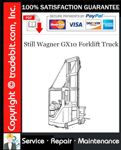 Product picture Still Wagner GX10 Forklift Truck Service Repair Manual Download ★
