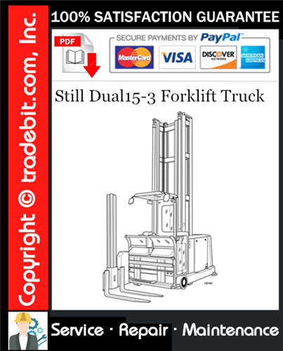 Product picture Still Dual15-3 Forklift Truck Service Repair Manual Download ★