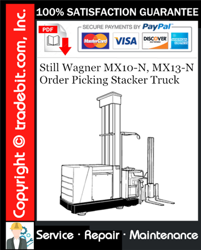 Product picture Still Wagner MX10-N, MX13-N Order Picking Stacker Truck Service Repair Manual Download ★
