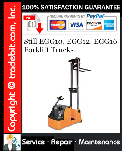 Product picture Still EGG10, EGG12, EGG16 Forklift Trucks Service Repair Manual Download ★