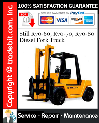 Product picture Still R70-60, R70-70, R70-80 Diesel Fork Truck Service Repair Manual Download ★