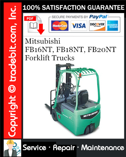 Product picture Mitsubishi FB16NT, FB18NT, FB20NT Forklift Trucks Service Repair Manual Download ★