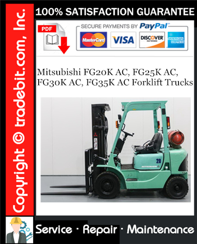 Product picture Mitsubishi FG20K AC, FG25K AC, FG30K AC, FG35K AC Forklift Trucks Service Repair Manual Download ★
