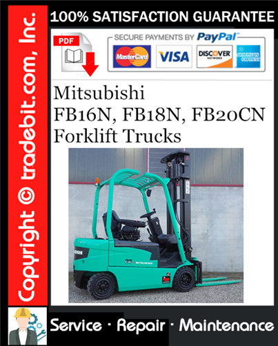 Product picture Mitsubishi FB16N, FB18N, FB20CN Forklift Trucks Service Repair Manual Download ★
