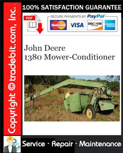 Product picture John Deere 1380 Mower-Conditioner Service Repair Manual Download ★