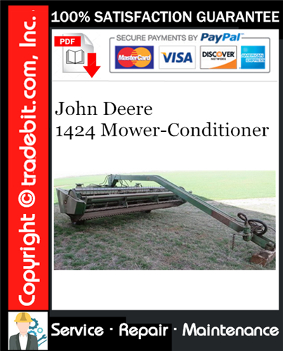 Product picture John Deere 1424 Mower-Conditioner Service Repair Manual Download ★