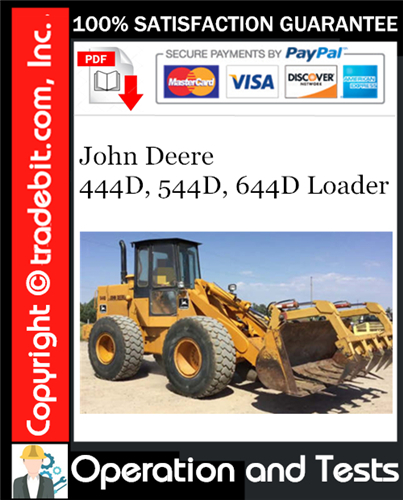 Product picture John Deere 444D, 544D, 644D Loader Operation and Tests Technical Manual Download ★