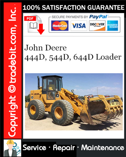 Product picture John Deere 444D, 544D, 644D Loader Repair Technical Manual Download ★