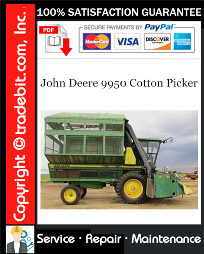 Product picture John Deere 9950 Cotton Picker Service Repair Manual Download ★