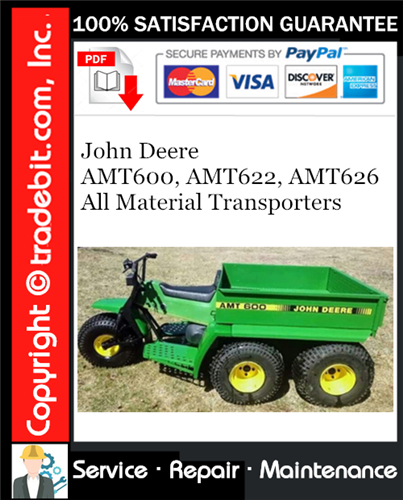 Product picture John Deere AMT600, AMT622, AMT626 All Material Transporters Service Repair Manual Download ★