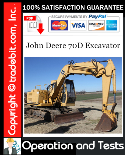 Product picture John Deere 70D Excavator Operation and Test Technical Manual Download ★