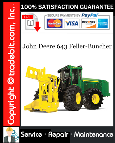 Product picture John Deere 643 Feller-Buncher Repair Technical Manual Download ★