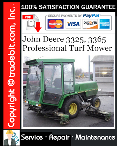 Product picture John Deere 3325, 3365 Professional Turf Mower Service Repair Manual Download ★