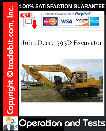 Product picture John Deere 595D Excavator Operation and Tests Technical Manual Download ★