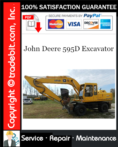 Product picture John Deere 595D Excavator Repair Technical Manual Download ★