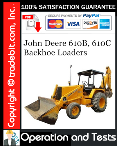 Product picture John Deere 610B, 610C Backhoe Loaders Operation and Test Technical Manual Download ★