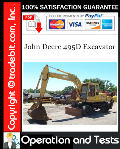 Product picture John Deere 495D Excavator Operation and Tests Technical Manual Download ★