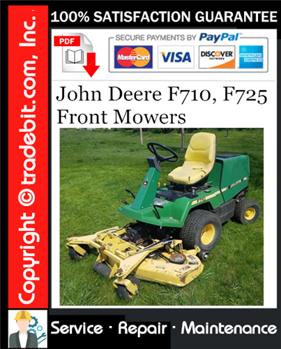 Product picture John Deere F710, F725 Front Mowers Service Repair Manual Download ★