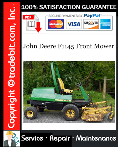 Product picture John Deere F1145 Front Mower Service Repair Manual Download ★