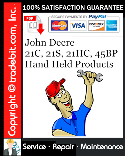 Product picture John Deere 21C, 21S, 21HC, 45BP Hand Held Products Service Repair Manual Download ★