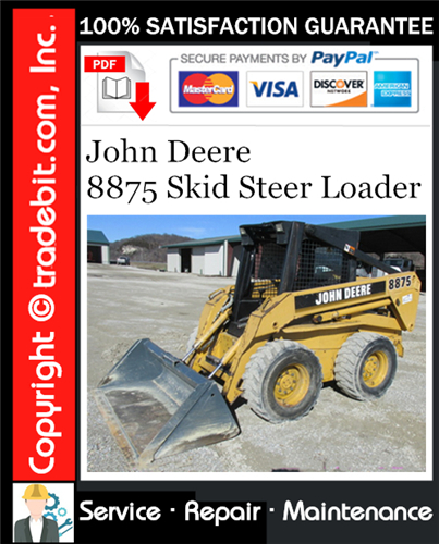 Product picture John Deere 8875 Skid Steer Loader Service Repair Manual Download ★