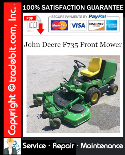 Product picture John Deere F735 Front Mower Service Repair Manual Download ★