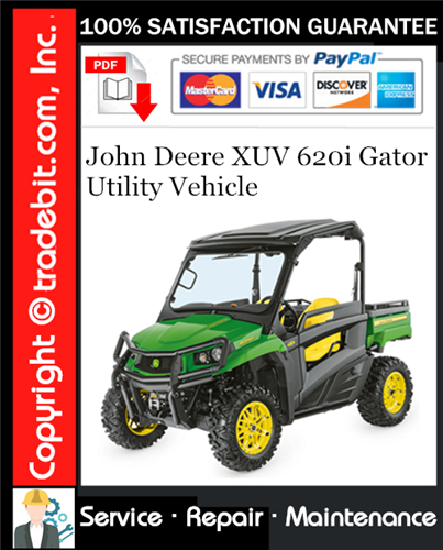 Product picture John Deere XUV 620i Gator Utility Vehicle Service Repair Manual Download ★
