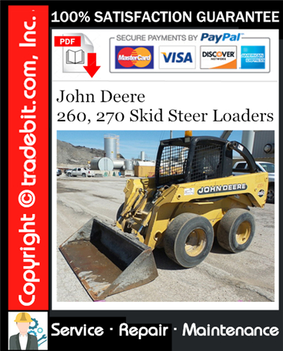 Product picture John Deere 260, 270 Skid Steer Loaders Service Repair Manual Download ★