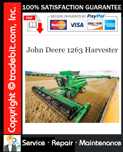 Product picture John Deere 1263 Harvester Service Repair Manual Download ★