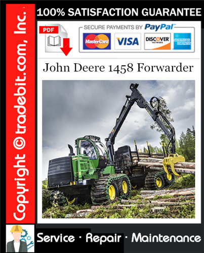 Product picture John Deere 1458 Forwarder Service Repair Manual Download ★