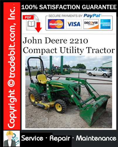 Product picture John Deere 2210 Compact Utility Tractor Service Repair Manual Download ★