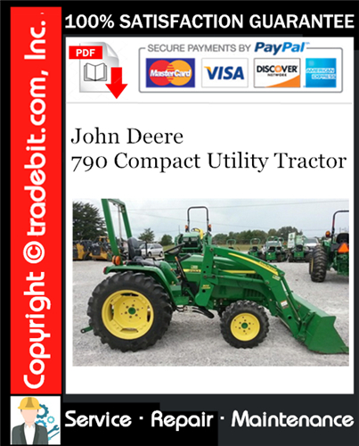 Product picture John Deere 790 Compact Utility Tractor Service Repair Manual Download ★