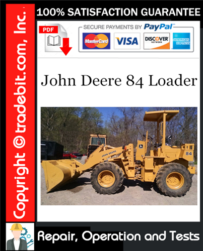 Product picture John Deere 84 Loader Repair, Operation and Tests Technical Manual Download ★