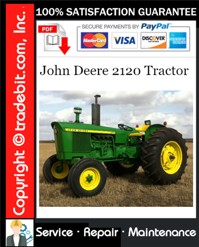 Product picture John Deere 2120 Tractor Service Repair Manual Download ★