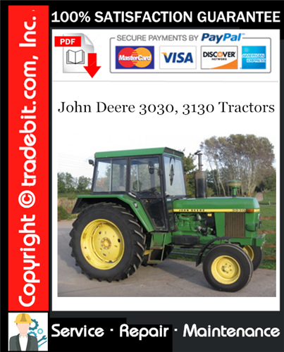 Product picture John Deere 3030, 3130 Tractors Service Repair Manual Download ★