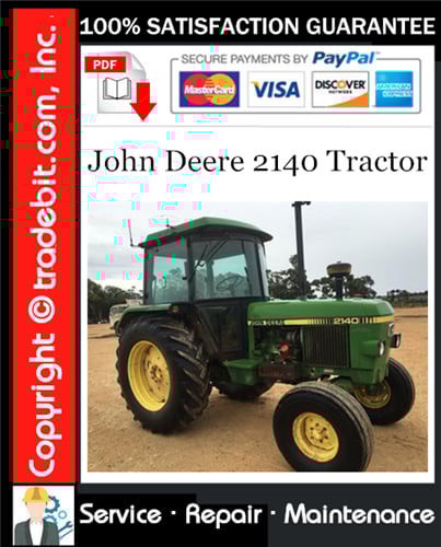 Product picture John Deere 2140 Tractor Service Repair Manual Download ★