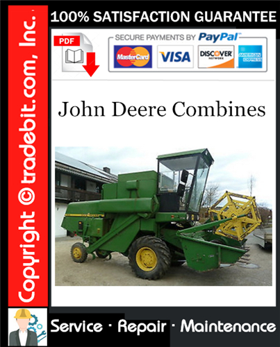 Product picture John Deere Combines Service Repair Manual Download (TM4387) ★