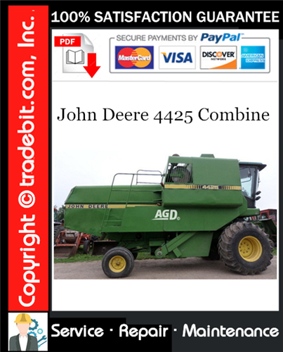 Product picture John Deere 4425 Combine Service Repair Manual Download ★